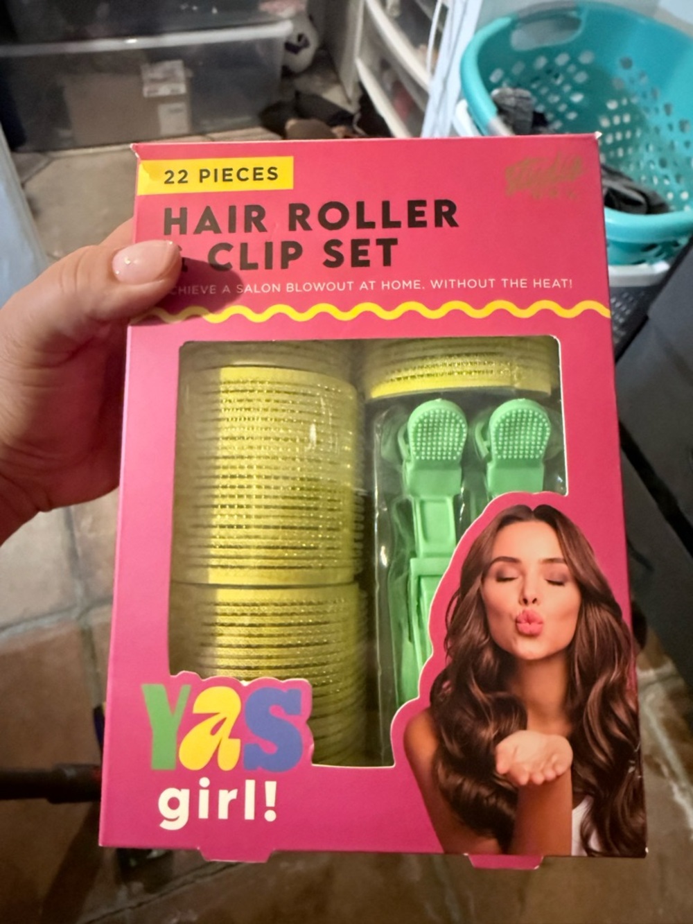 Yas Girl! Hair Roller Clip Set - Yellow & Green